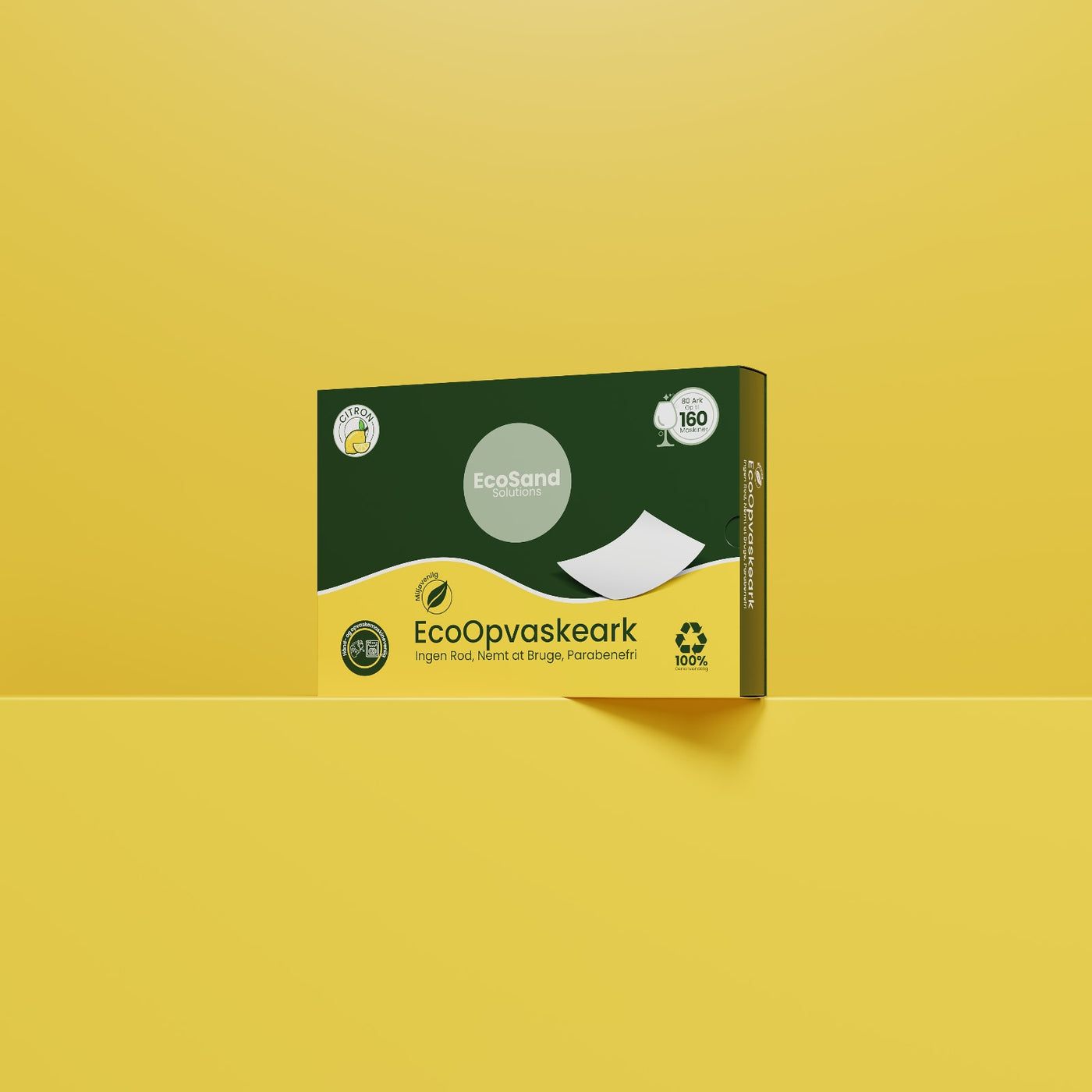 EcoOpvaskeark Citron – Plastikfri & Effektiv Opvask