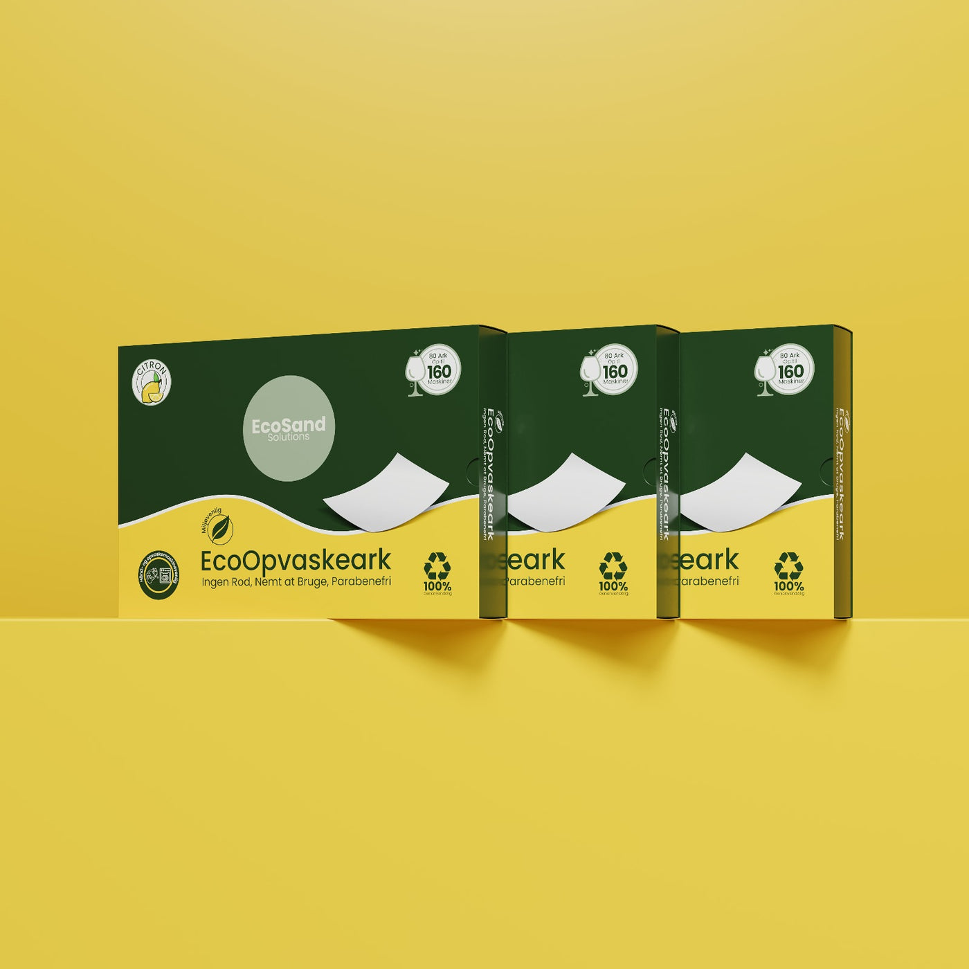 EcoOpvaskeark Citron – Plastikfri & Effektiv Opvask