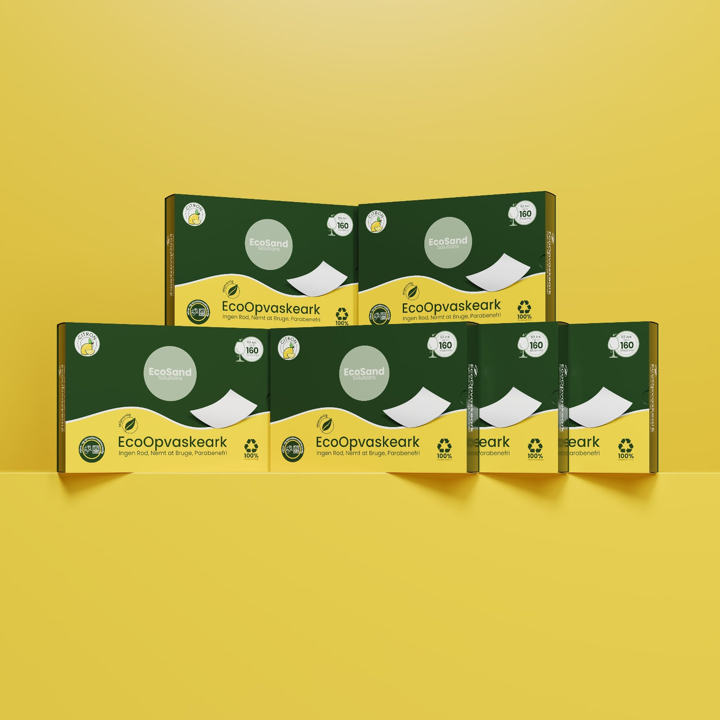 EcoOpvaskeark Citron – Plastikfri & Effektiv Opvask